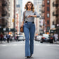 📢📢50% OFF!!⏰Women's High-Waist Stretch Flare Denim Jeans