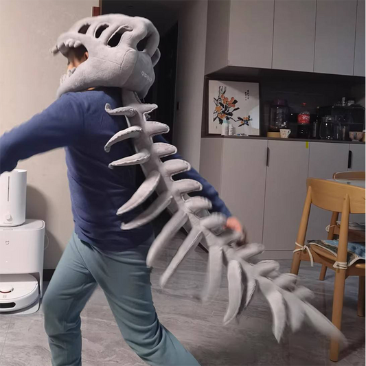 Dinosaur Skeleton Headgear Pillow, 4 Color Options Available, Unisex Cushion, Perfect for Party Cosplay and Sofa Lounging