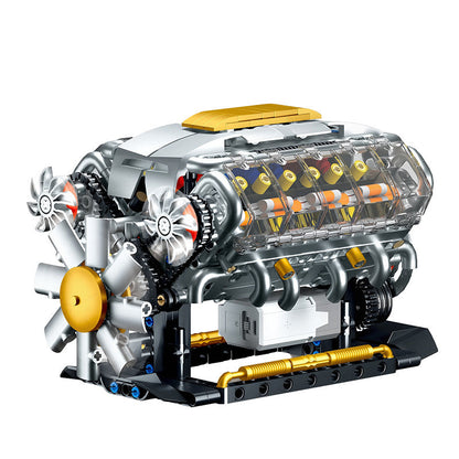 Realistic Mechanical Engine Model Building Set