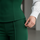 Women's Elegant Striped V-Neck Blouse & Wide-Leg Trouser Set