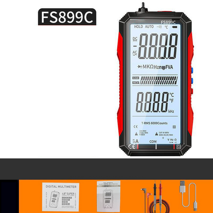 Buy 2 Get 1 Free – USB Rechargeable Digital Multimeter, Auto-Ranging 6000 Counts, High Precision Tester for Home & Auto