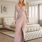 ✨Sequin V-neck Hip-hugging Mesh Dress | 2026 Autumn/Winter New Sexy Long Gown | Essential for Parties and Annual Meetings